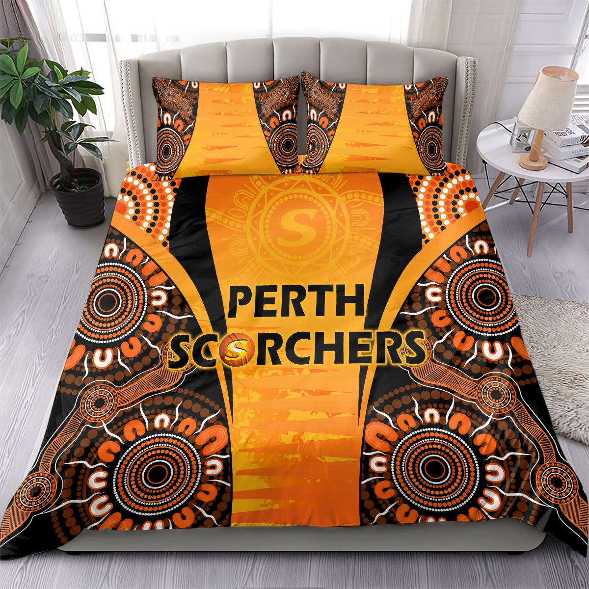 made-tough-scorchers-custom-bedding-set-champions-bbl13-aboriginal-version
