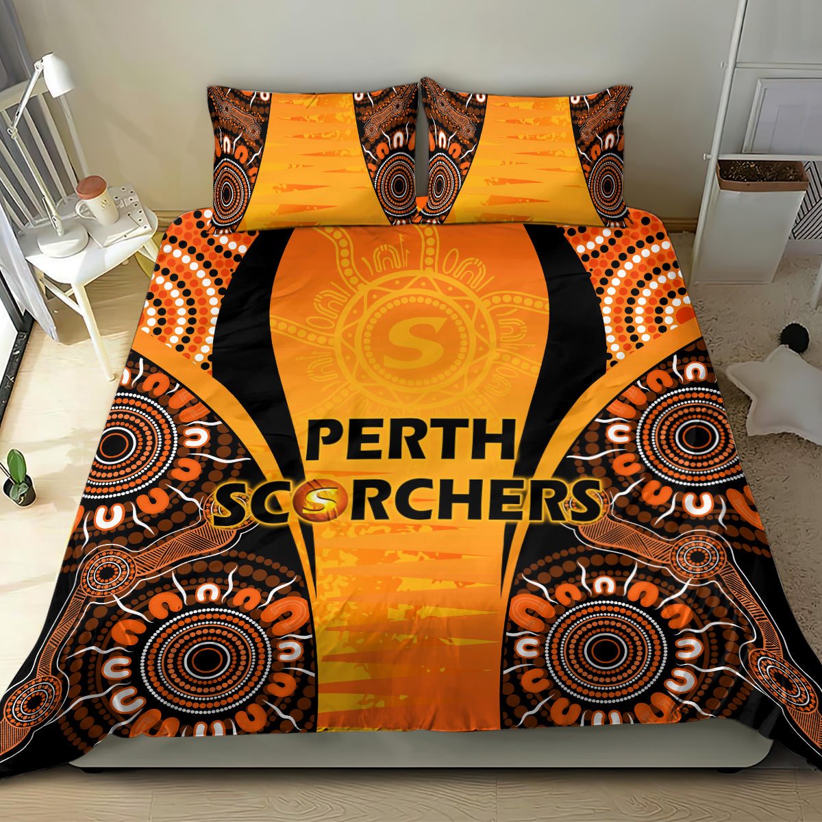 made-tough-scorchers-custom-bedding-set-champions-bbl13-aboriginal-version