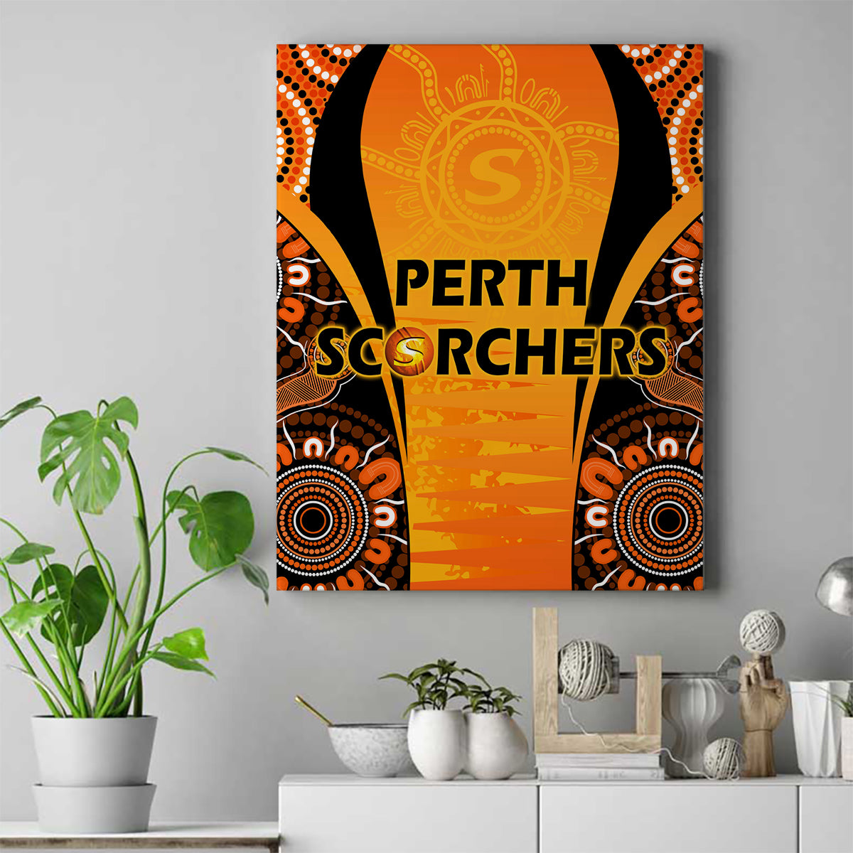 made-tough-scorchers-custom-canvas-wall-art-champions-bbl13-aboriginal-version
