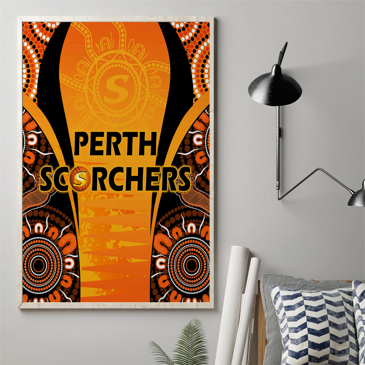 made-tough-scorchers-custom-canvas-wall-art-champions-bbl13-aboriginal-version