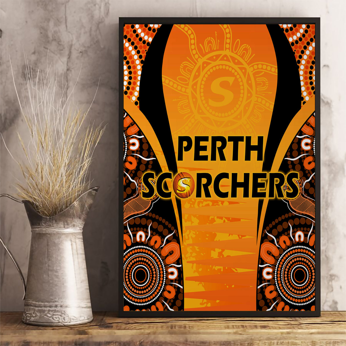 made-tough-scorchers-custom-canvas-wall-art-champions-bbl13-aboriginal-version