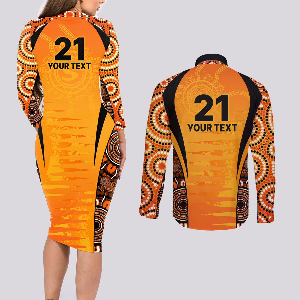 made-tough-scorchers-custom-couples-matching-long-sleeve-bodycon-dress-and-long-sleeve-button-shirt-champions-bbl13-aboriginal-version