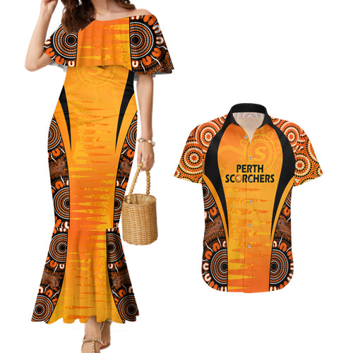 made-tough-scorchers-custom-couples-matching-mermaid-dress-and-hawaiian-shirt-champions-bbl13-aboriginal-version