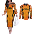 made-tough-scorchers-custom-couples-matching-off-the-shoulder-long-sleeve-dress-and-long-sleeve-button-shirt-champions-bbl13-aboriginal-version