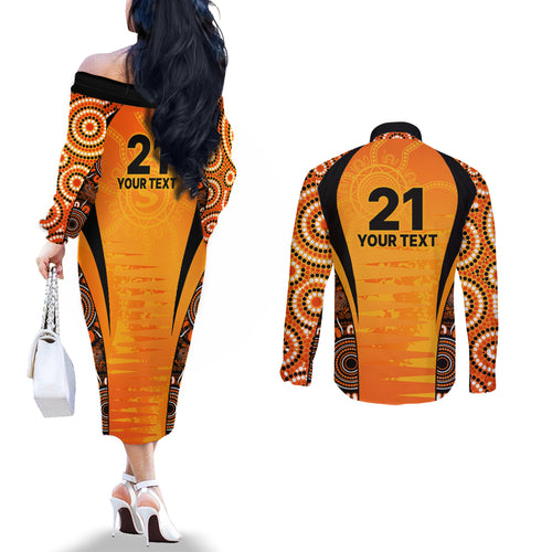 made-tough-scorchers-custom-couples-matching-off-the-shoulder-long-sleeve-dress-and-long-sleeve-button-shirt-champions-bbl13-aboriginal-version