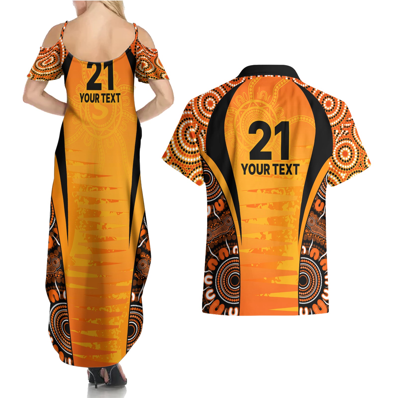 made-tough-scorchers-custom-couples-matching-summer-maxi-dress-and-hawaiian-shirt-champions-bbl13-aboriginal-version