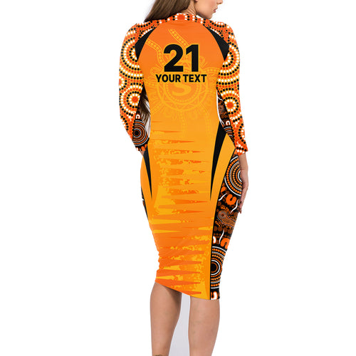 made-tough-scorchers-custom-family-matching-long-sleeve-bodycon-dress-and-hawaiian-shirt-champions-bbl13-aboriginal-version