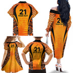made-tough-scorchers-custom-family-matching-off-shoulder-long-sleeve-dress-and-hawaiian-shirt-champions-bbl13-aboriginal-version