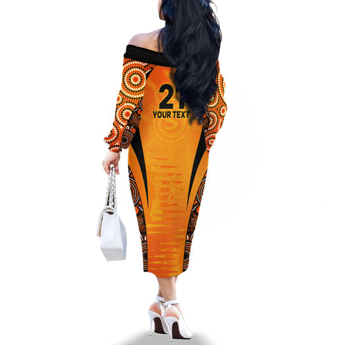 made-tough-scorchers-custom-family-matching-off-shoulder-long-sleeve-dress-and-hawaiian-shirt-champions-bbl13-aboriginal-version