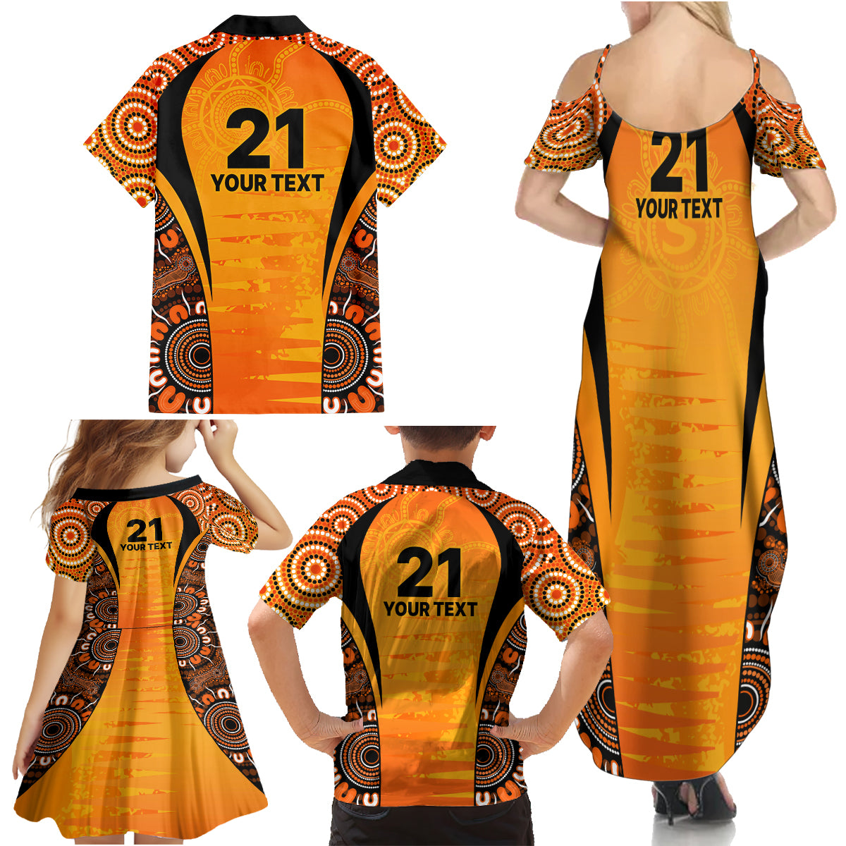 made-tough-scorchers-custom-family-matching-summer-maxi-dress-and-hawaiian-shirt-champions-bbl13-aboriginal-version