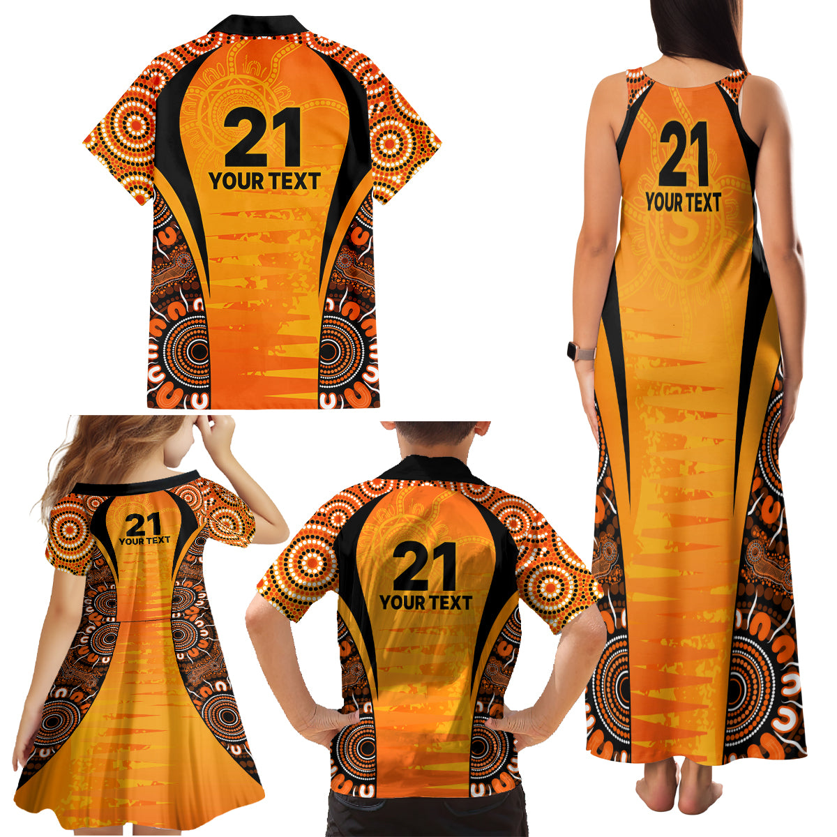 made-tough-scorchers-custom-family-matching-tank-maxi-dress-and-hawaiian-shirt-champions-bbl13-aboriginal-version