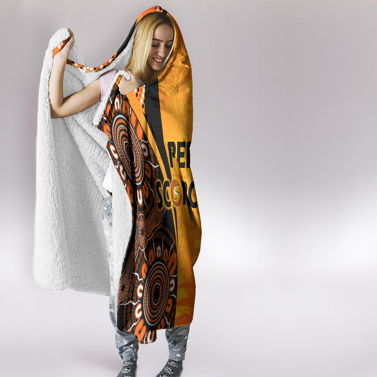 made-tough-scorchers-custom-hooded-blanket-champions-bbl13-aboriginal-version