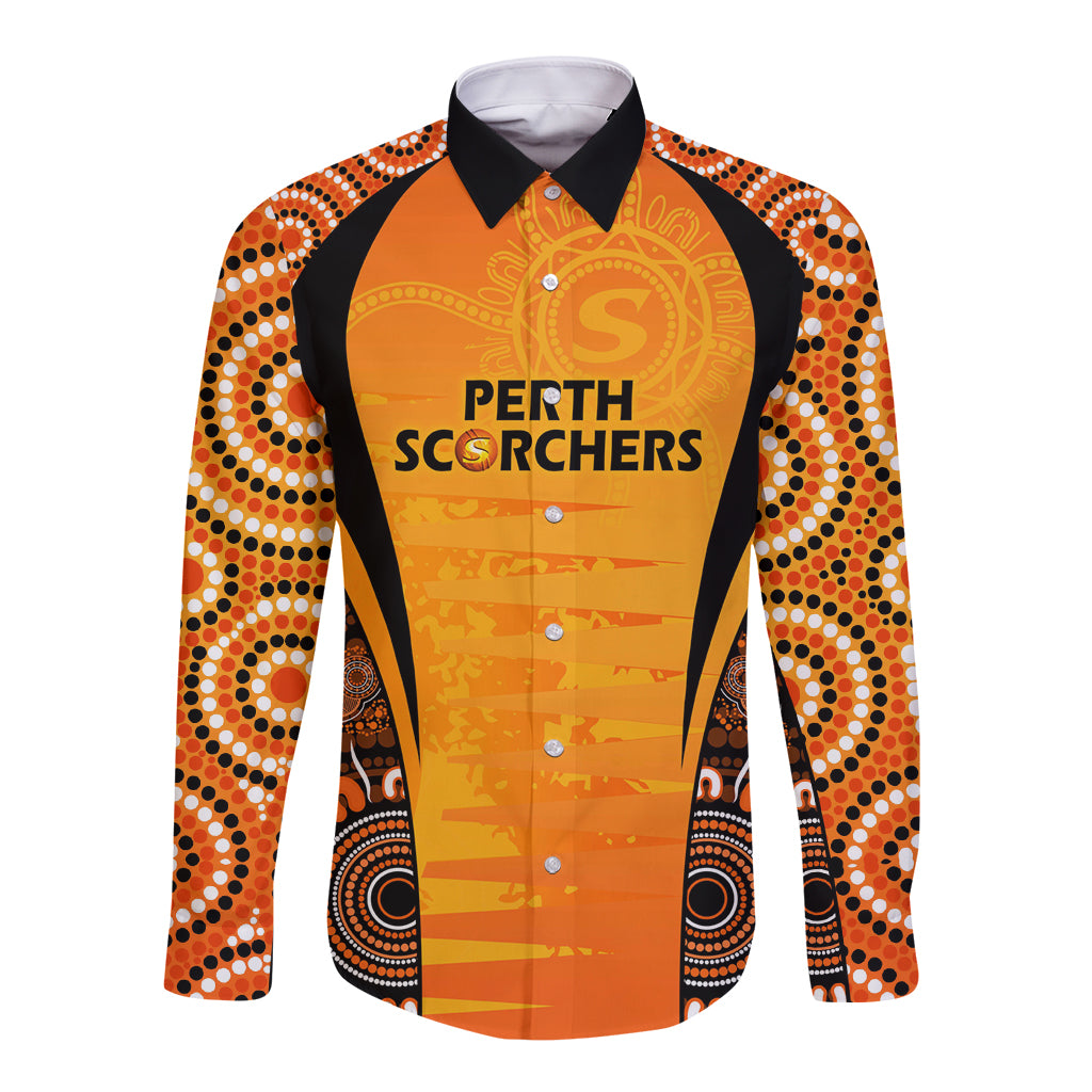 made-tough-scorchers-custom-long-sleeve-button-shirt-champions-bbl13-aboriginal-version