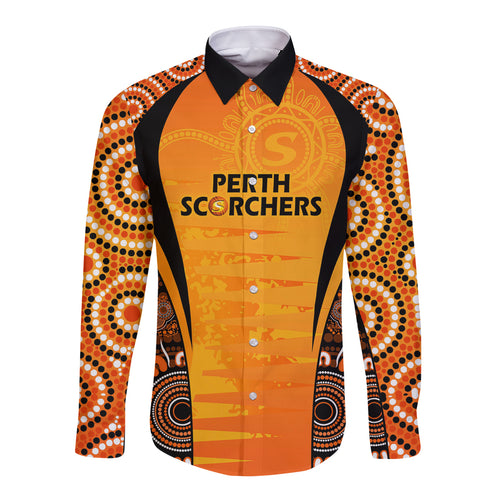 made-tough-scorchers-custom-long-sleeve-button-shirt-champions-bbl13-aboriginal-version
