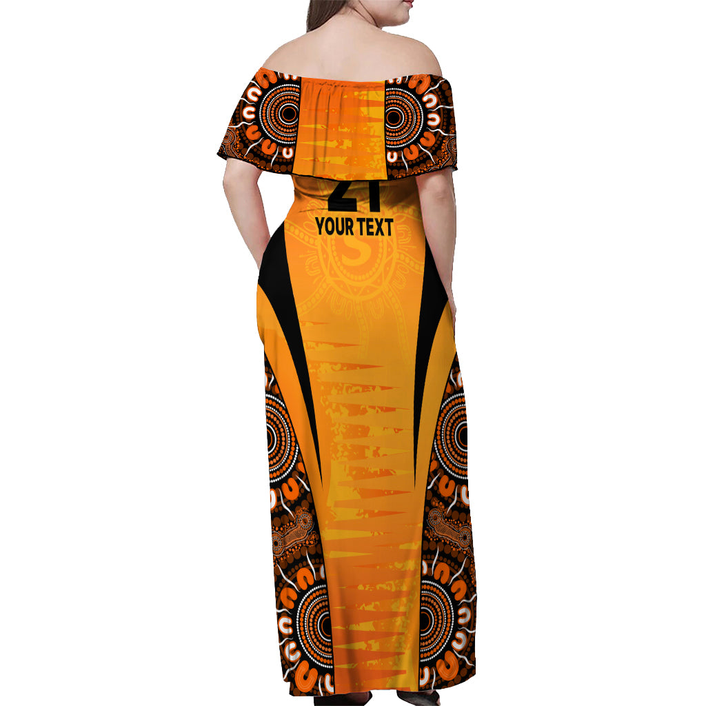 made-tough-scorchers-custom-off-shoulder-maxi-dress-champions-bbl13-aboriginal-version