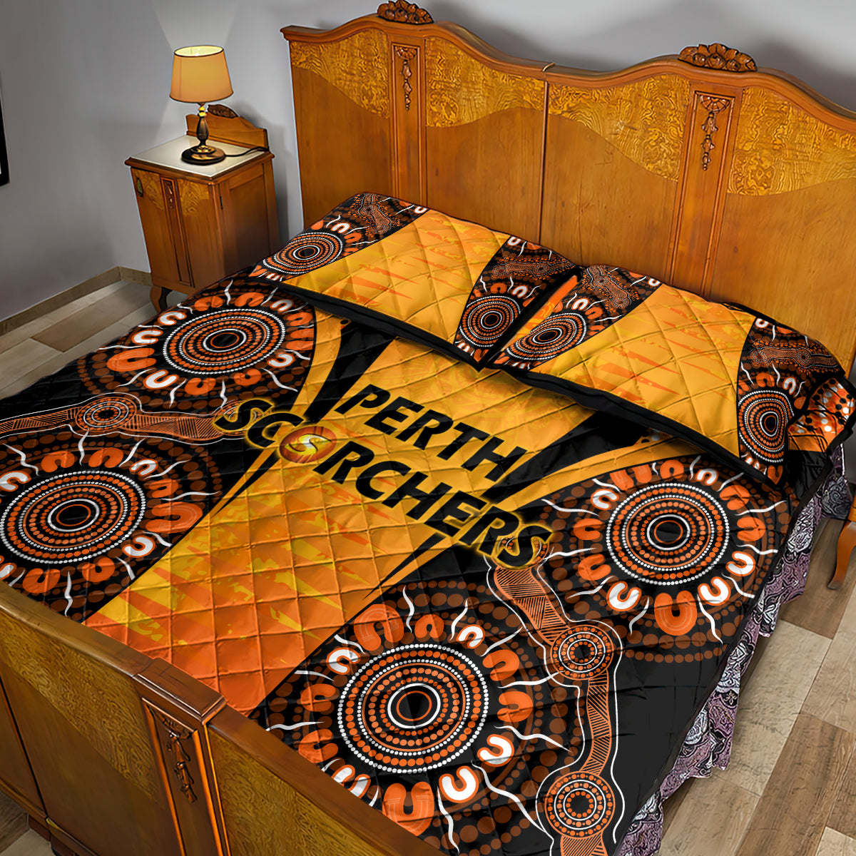 made-tough-scorchers-custom-quilt-bed-set-champions-bbl13-aboriginal-version