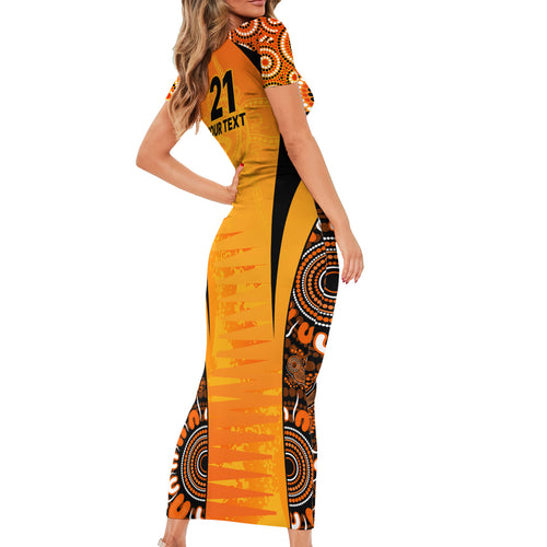 made-tough-scorchers-custom-short-sleeve-bodycon-dress-champions-bbl13-aboriginal-version