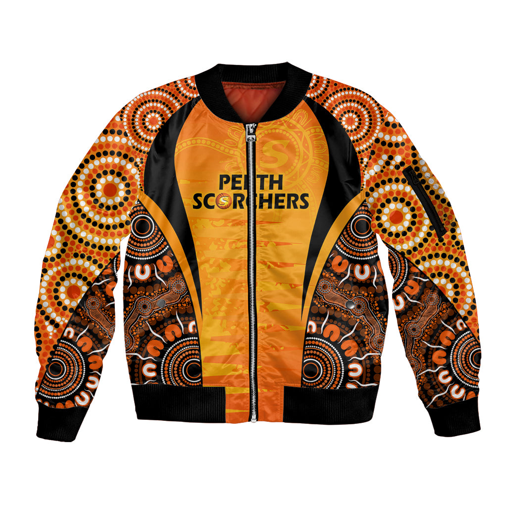 made-tough-scorchers-custom-sleeve-zip-bomber-jacket-champions-bbl13-aboriginal-version