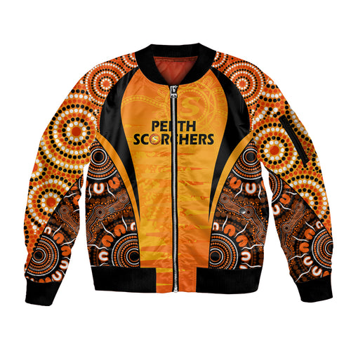 made-tough-scorchers-custom-sleeve-zip-bomber-jacket-champions-bbl13-aboriginal-version