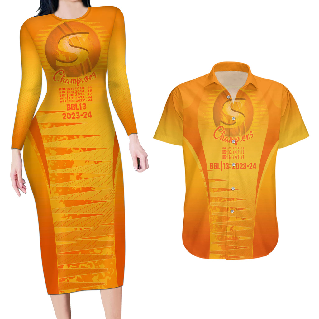 fire-up-scorchers-custom-couples-matching-long-sleeve-bodycon-dress-and-hawaiian-shirt-the-sixth-time-champions