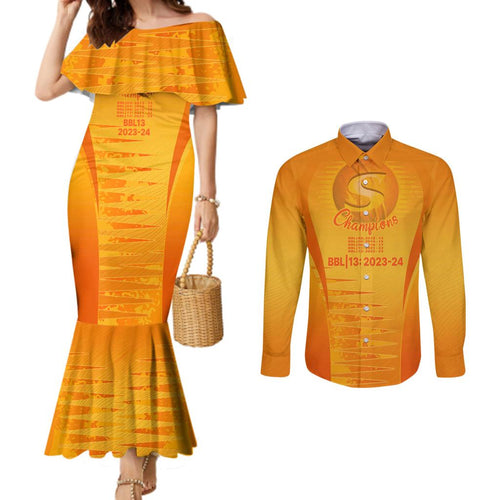 fire-up-scorchers-custom-couples-matching-mermaid-dress-and-long-sleeve-button-shirt-the-sixth-time-champions