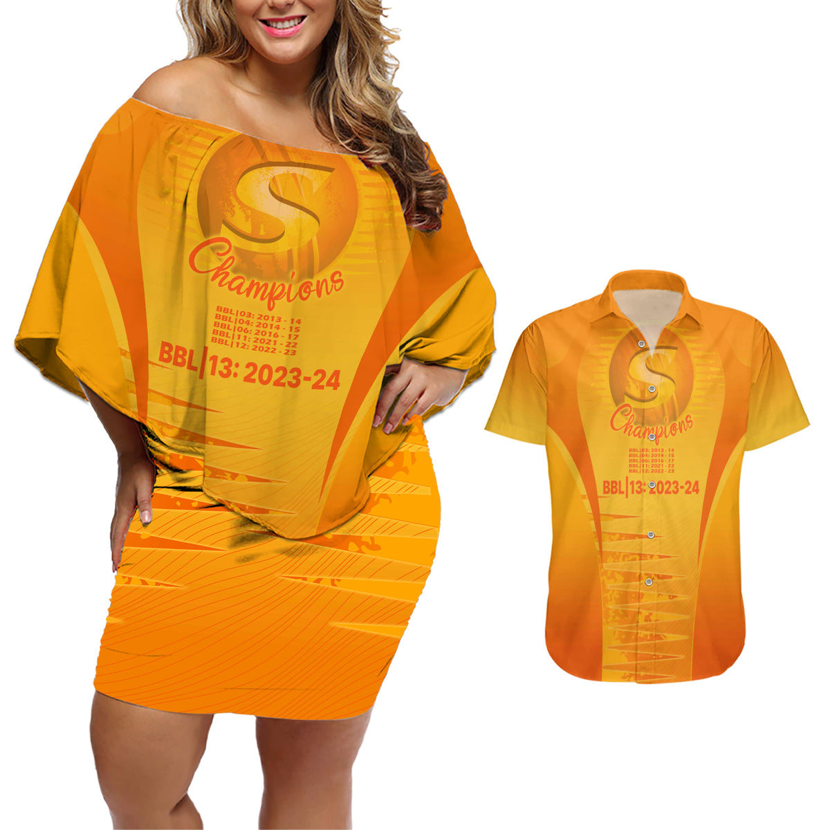 fire-up-scorchers-custom-couples-matching-off-shoulder-short-dress-and-hawaiian-shirt-the-sixth-time-champions