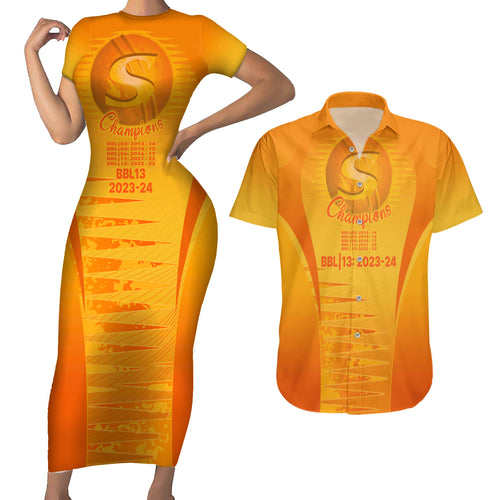 fire-up-scorchers-custom-couples-matching-short-sleeve-bodycon-dress-and-hawaiian-shirt-the-sixth-time-champions