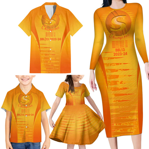 fire-up-scorchers-custom-family-matching-long-sleeve-bodycon-dress-and-hawaiian-shirt-the-sixth-time-champions