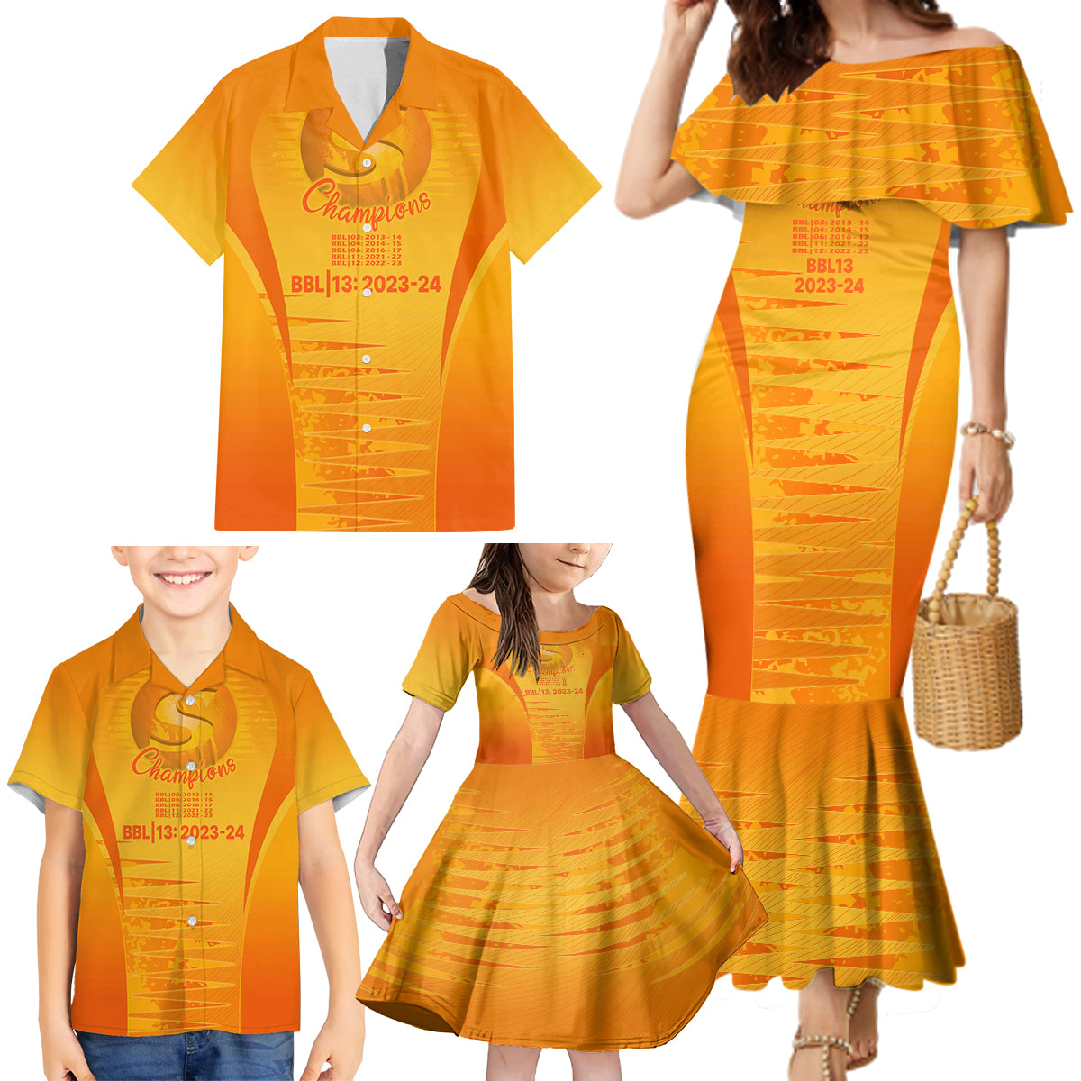 fire-up-scorchers-custom-family-matching-mermaid-dress-and-hawaiian-shirt-the-sixth-time-champions