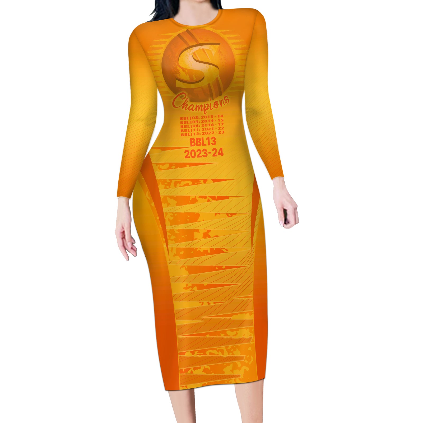 fire-up-scorchers-custom-long-sleeve-bodycon-dress-the-sixth-time-champions