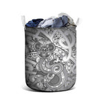 Aotearoa Maori Hei Tiki Laundry Basket Kiwikiwi Kowhaiwhai Puhoro Motif
