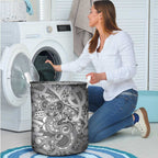 Aotearoa Maori Hei Tiki Laundry Basket Kiwikiwi Kowhaiwhai Puhoro Motif