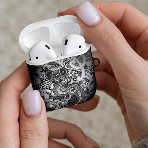 Aotearoa Maori Hei Tiki AirPods Case Kiwikiwi Kowhaiwhai Puhoro Motif