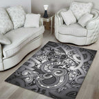 Aotearoa Maori Hei Tiki Area Rug Kiwikiwi Kowhaiwhai Puhoro Motif