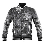 Aotearoa Maori Hei Tiki Baseball Jacket Kiwikiwi Kowhaiwhai Puhoro Motif