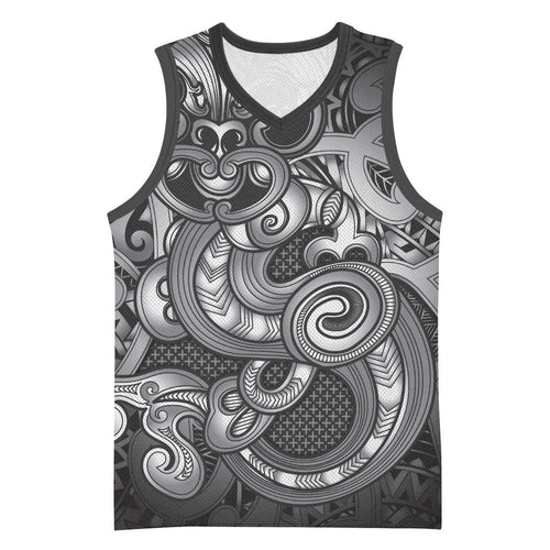 Aotearoa Maori Hei Tiki Basketball Jersey Kiwikiwi Kowhaiwhai Puhoro Motif