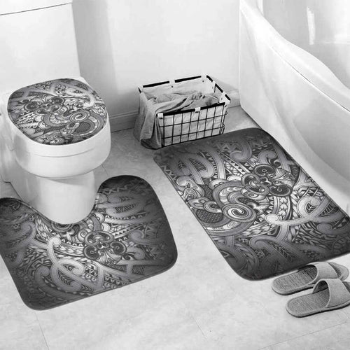 Aotearoa Maori Hei Tiki Bathroom Set Kiwikiwi Kowhaiwhai Puhoro Motif