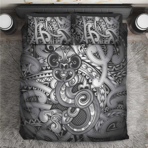 Aotearoa Maori Hei Tiki Bedding Set Kiwikiwi Kowhaiwhai Puhoro Motif
