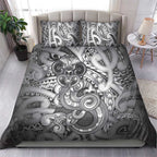 Aotearoa Maori Hei Tiki Bedding Set Kiwikiwi Kowhaiwhai Puhoro Motif