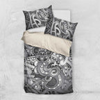 Aotearoa Maori Hei Tiki Bedding Set Kiwikiwi Kowhaiwhai Puhoro Motif