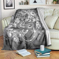 Aotearoa Maori Hei Tiki Blanket Kiwikiwi Kowhaiwhai Puhoro Motif
