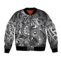 Aotearoa Maori Hei Tiki Bomber Jacket Kiwikiwi Kowhaiwhai Puhoro Motif