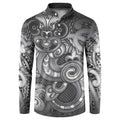 Aotearoa Maori Hei Tiki Button Sweatshirt Kiwikiwi Kowhaiwhai Puhoro Motif
