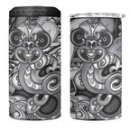 Aotearoa Maori Hei Tiki 4 in 1 Can Cooler Tumbler Kiwikiwi Kowhaiwhai Puhoro Motif