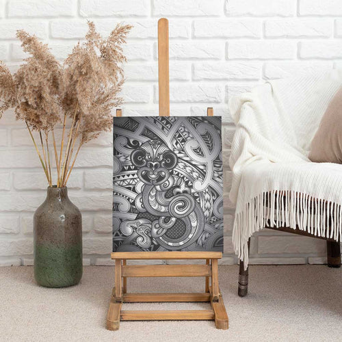 Aotearoa Maori Hei Tiki Canvas Wall Art Kiwikiwi Kowhaiwhai Puhoro Motif