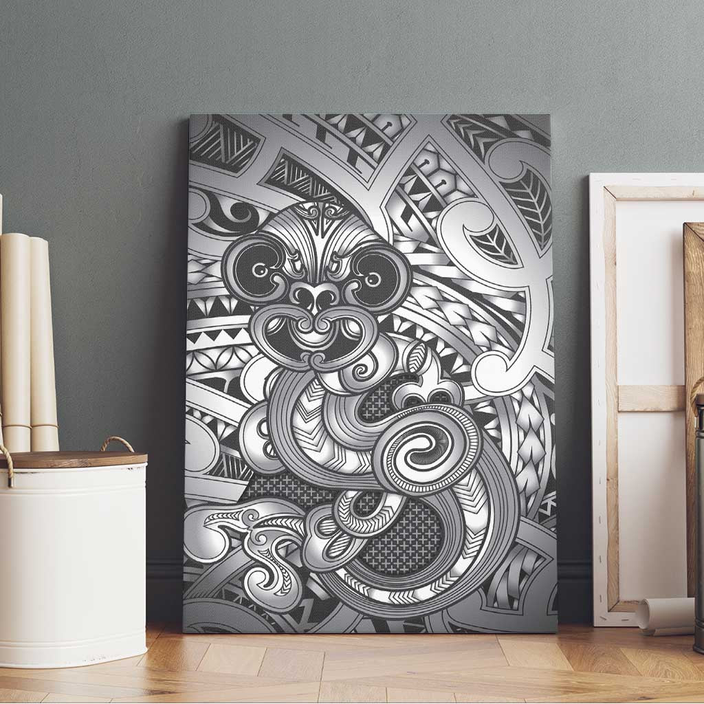 Aotearoa Maori Hei Tiki Canvas Wall Art Kiwikiwi Kowhaiwhai Puhoro Motif
