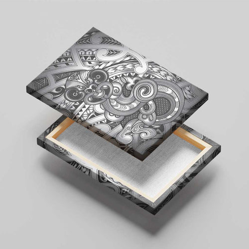 Aotearoa Maori Hei Tiki Canvas Wall Art Kiwikiwi Kowhaiwhai Puhoro Motif
