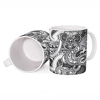 Aotearoa Maori Hei Tiki Ceramic Mug Kiwikiwi Kowhaiwhai Puhoro Motif