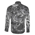 Aotearoa Maori Hei Tiki Family Matching Mermaid Dress and Hawaiian Shirt Kiwikiwi Kowhaiwhai Puhoro Motif