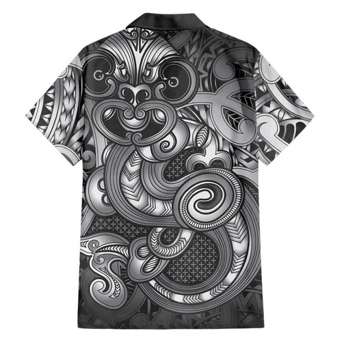 Aotearoa Maori Hei Tiki Family Matching Off The Shoulder Long Sleeve Dress and Hawaiian Shirt Kiwikiwi Kowhaiwhai Puhoro Motif
